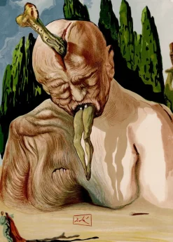 Salvador Dali, Luzifer, 1964, Original Holzschnitt