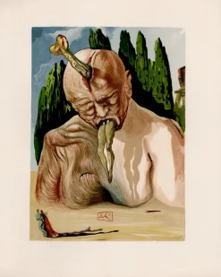 Salvador Dali, Luzifer, 1964, Original Holzschnitt