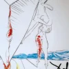 Salvador Dali, Philosopher Crushed by the Cosmos, Limoges Bedruckte Keramik, 1985