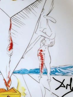 Salvador Dali, Philosopher Crushed by the Cosmos, Limoges Bedruckte Keramik, 1985