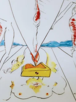 Salvador Dali, Philosopher Crushed by the Cosmos, Limoges Bedruckte Keramik, 1985