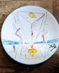Salvador Dali, Philosopher Crushed by the Cosmos, Limoges Bedruckte Keramik, 1985