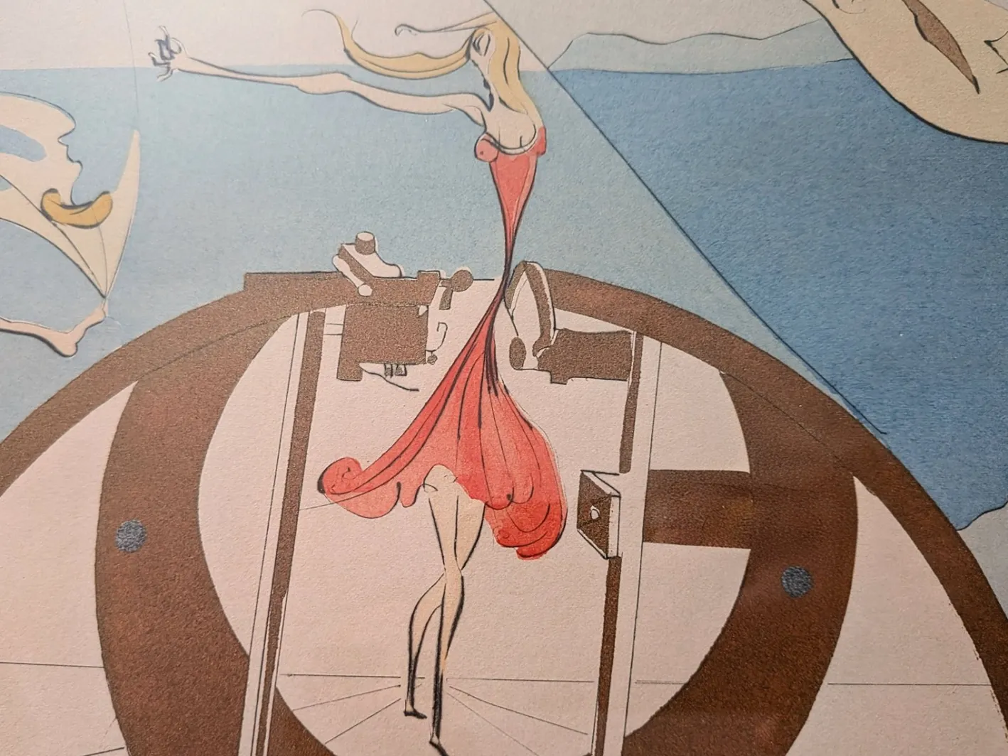 Salvador Dali, the Sewing Machine, 1975, Radierung