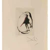 Salvador Dalì, Silhouette, 1960er, Radierung