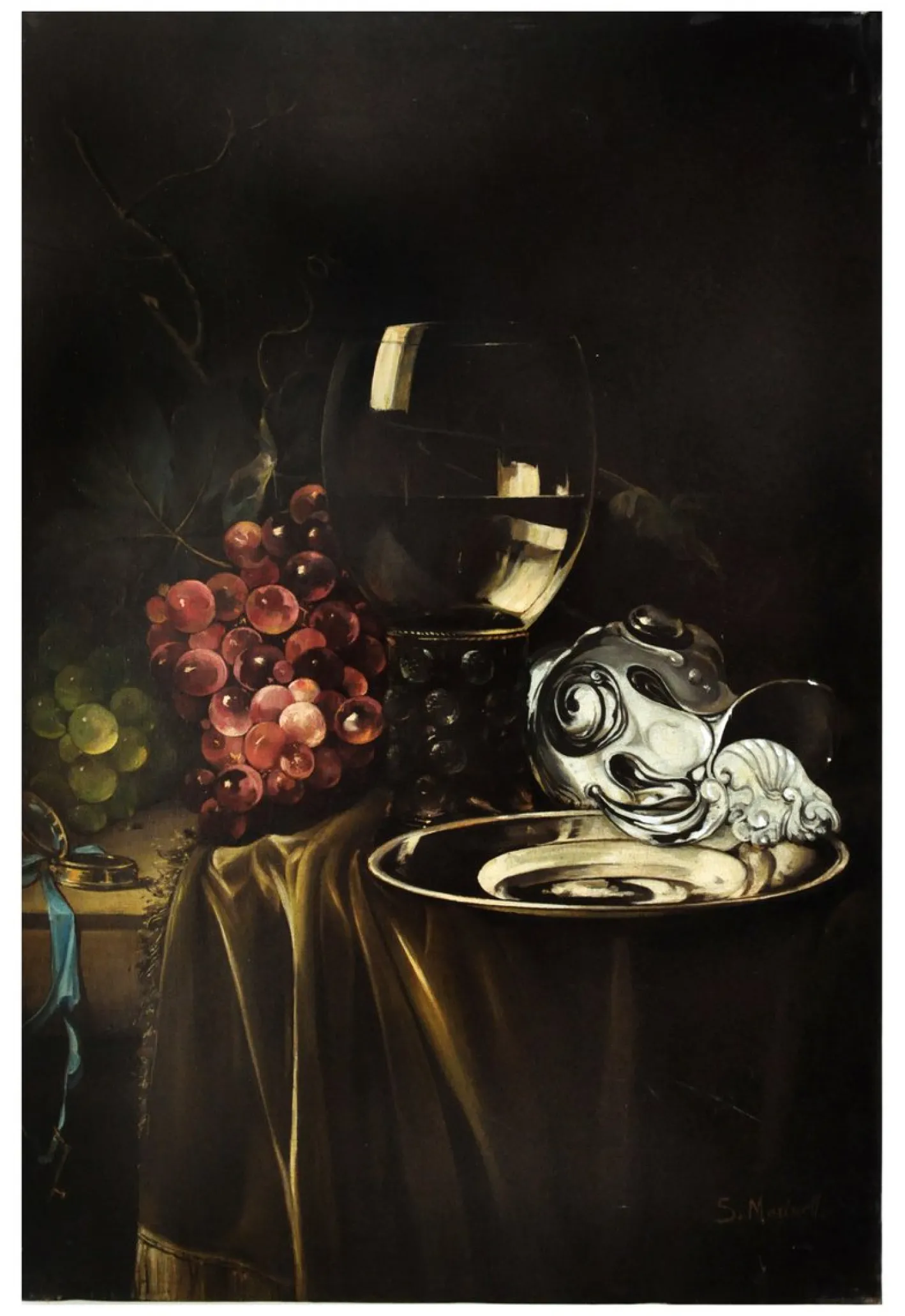 Salvatore Marinelli, Italienisches Stillleben, 2007, Öl auf Leinwand, Gerahmt