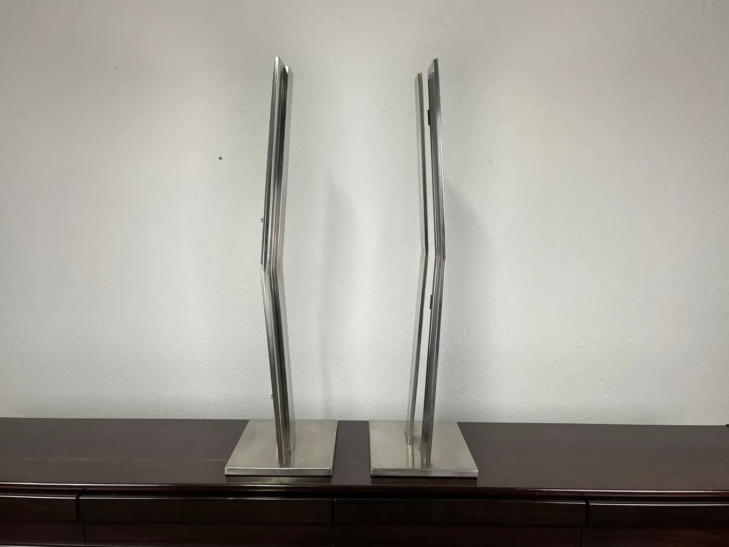 Salvatore Messina, Refractions, 1960er, Stahl, 2er Set