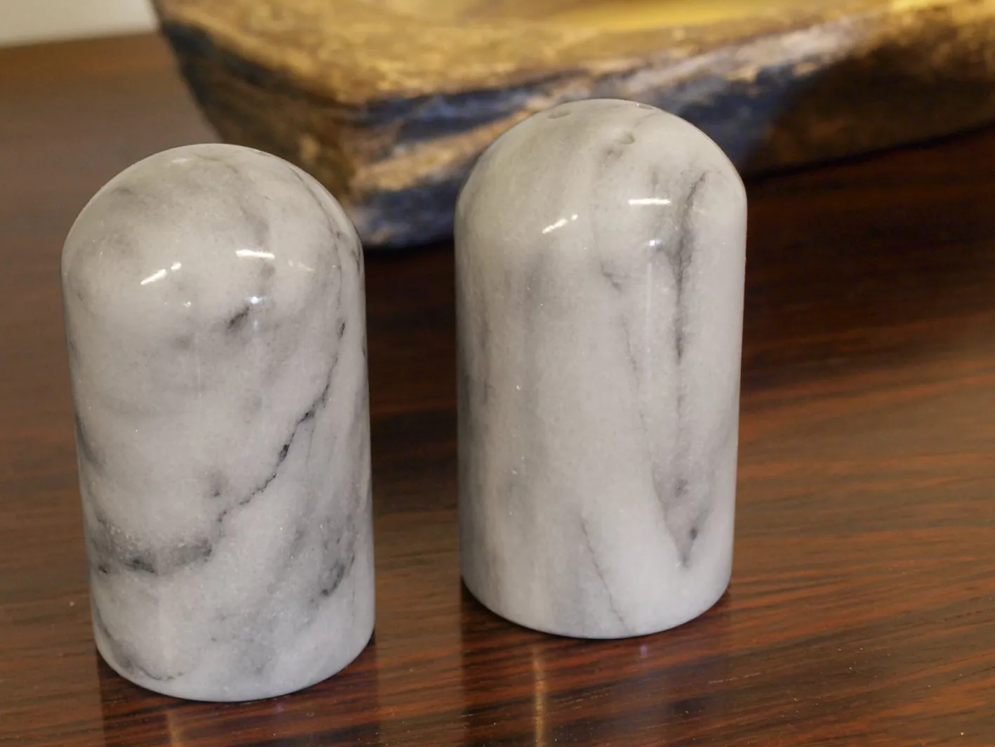 Salz- und Pfefferstreuer aus Carrara Marmor, 1970er