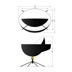 Saturn Tischlampe von Serge Mouille