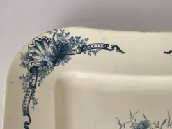 Schale aus Fayence mit Blumendekor von Terre De Fer, Frankreich, 19. Jh.