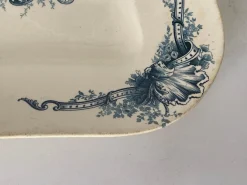 Schale aus Fayence mit Blumendekor von Terre De Fer, Frankreich, 19. Jh.