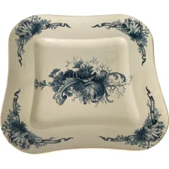 Schale aus Fayence mit Blumendekor von Terre De Fer, Frankreich, 19. Jh.
