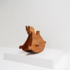 Schaukelpferd aus Kiefernholz, 1970er