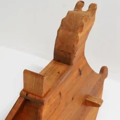 Schaukelpferd aus Kiefernholz, 1970er