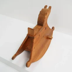 Schaukelpferd aus Kiefernholz, 1970er
