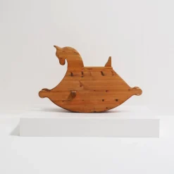 Schaukelpferd aus Kiefernholz, 1970er