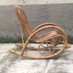 Schaukelsessel aus Bambus, Italien, 1960er