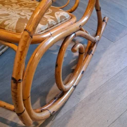 Schaukelstuhl aus Rattan, 1960er
