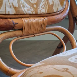 Schaukelstuhl aus Rattan, 1960er