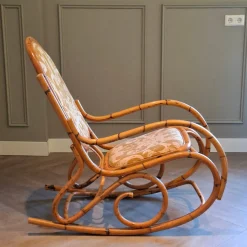 Schaukelstuhl aus Rattan, 1960er