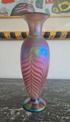 Schillernde Vase im Jugendstil von Johann Loetz Witwe, Böhmen, 1900
