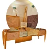 Schlafzimmer Set aus Pergament und Blattvergoldung, 1940er, 6 . Set