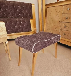 Schlafzimmer Set aus Pergament und Blattvergoldung, 1940er, 6 . Set
