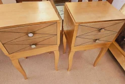Schlafzimmer Set aus Pergament und Blattvergoldung, 1940er, 6 . Set