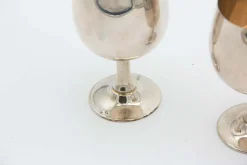Schlichte Kelchgläser aus Silber, 2er Set