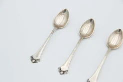 Schlichte Teelöffel aus Silber, 6er Set