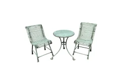 Schmiedeeisen Gartentisch & Stühle von Arras, 1890er, 3er Set
