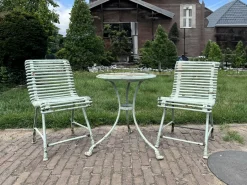 Schmiedeeisen Gartentisch & Stühle von Arras, 1890er, 3er Set