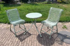 Schmiedeeisen Gartentisch & Stühle von Arras, 1890er, 3er Set