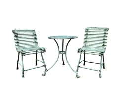 Schmiedeeisen Gartentisch & Stühle von Arras, 1890er, 3er Set