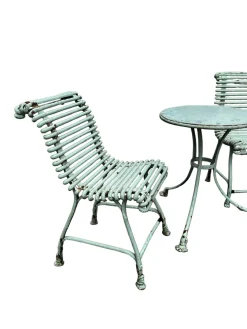 Schmiedeeisen Gartentisch & Stühle von Arras, 1890er, 3er Set