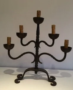 Schmiedeeisen Kerzenständer, 4er Set