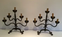 Schmiedeeisen Kerzenständer, 4er Set