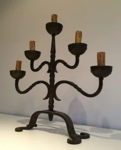 Schmiedeeisen Kerzenständer, 4er Set