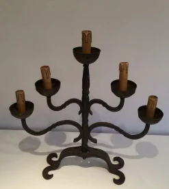 Schmiedeeisen Kerzenständer, 4er Set