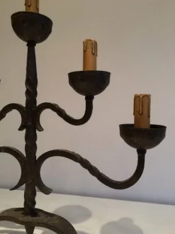 Schmiedeeisen Kerzenständer, 4er Set
