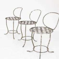 Schmiedeeiserne Gartenstühle, Italien, 1950er, 6 . Set