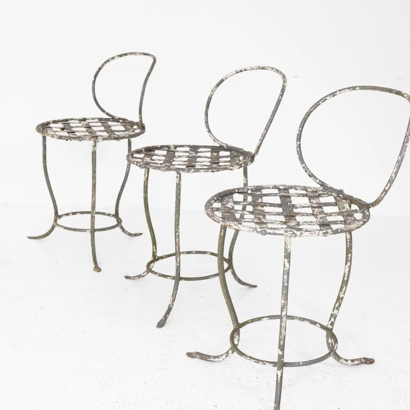 Schmiedeeiserne Gartenstühle, Italien, 1950er, 6 . Set