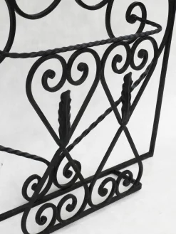 Schmiedeeiserner Art Deco Garderobenständer, 1930er