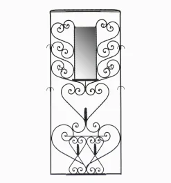 Schmiedeeiserner Art Deco Garderobenständer, 1930er