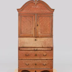 Schrank Sekretär mit Original Gemälde, 1837