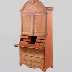 Schrank Sekretär mit Original Gemälde, 1837