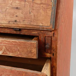 Schrank Sekretär mit Original Gemälde, 1837