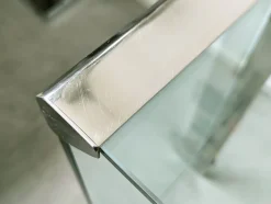 Schreibtisch aus Glas, lackiertem Holz & verchromtem Metall von Gallotti e Radice, 1990er