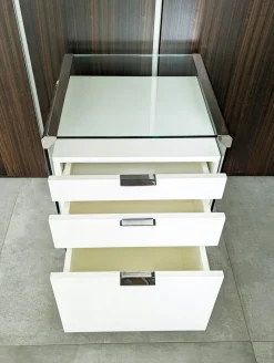 Schreibtisch aus Glas, lackiertem Holz & verchromtem Metall von Gallotti e Radice, 1990er