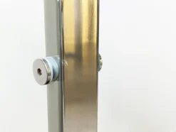 Schreibtisch aus Glas, lackiertem Holz & verchromtem Metall von Gallotti e Radice, 1990er