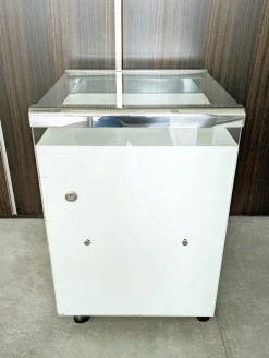 Schreibtisch aus Glas, lackiertem Holz & verchromtem Metall von Gallotti e Radice, 1990er